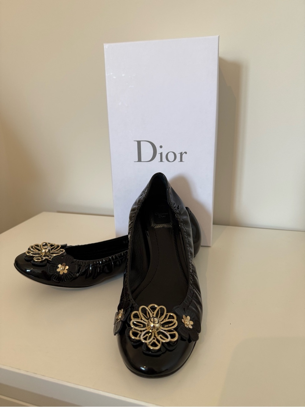 DIOR FLEUR BALLERINA FLATS